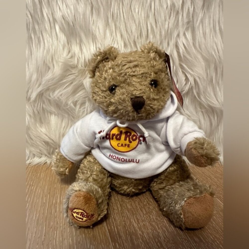 Hard Rock Cafe Honolulu Plush Bear 2015 With Tags 9" Collectible